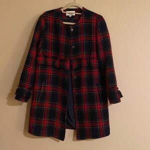 Plaid coat - perfect for holiday season